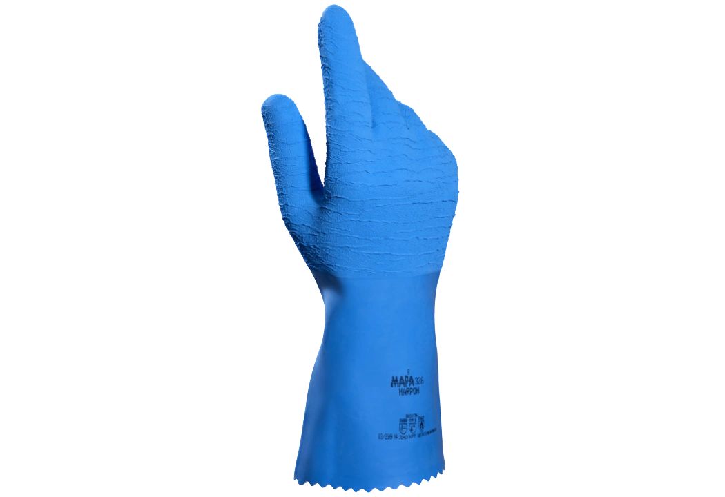 Mapa HARPON 326 Blue Natural Latex Glove, Size 6