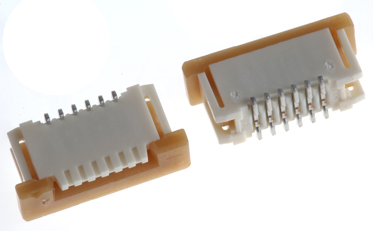 Molex, Easy-On, 52610 1mm Pitch 6 Way Straight Female FPC Connector, ZIF Vertical Contact