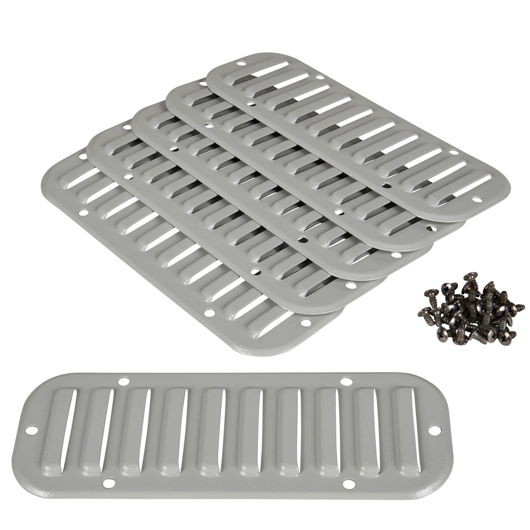 Schneider Electric Grey Steel Grille, Square Face Slat, 445 x 148mm