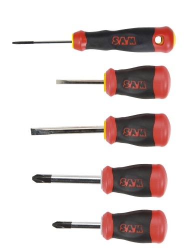 SAM Stubby Screwdriver Set, 5-Piece