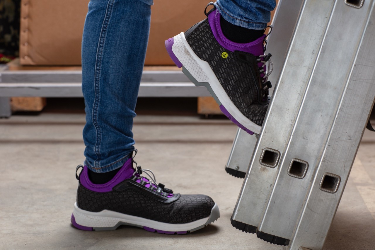 Honeywell Safety COCOON EVO STRETCH S3 Women's Black, Purple Composite Toe Capped Safety Shoes, UK 7, EU 41