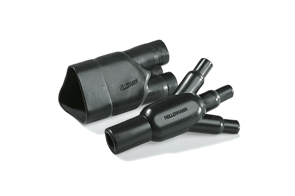 HellermannTyton 3- Way Outlet Shape Black, Polyolefin Cross Linked (POX), 27mm