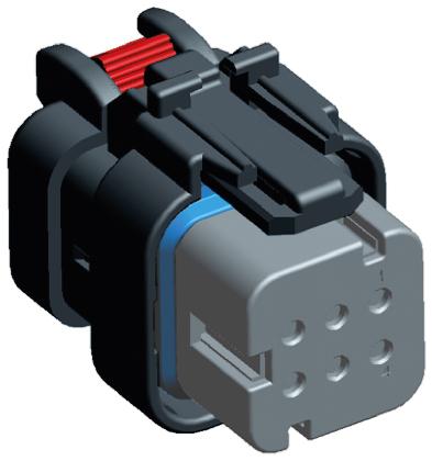 TE Connectivity, AMPSEAL 16 Automotive Connector Socket Grey Cable Mount 6 Way 776531-2