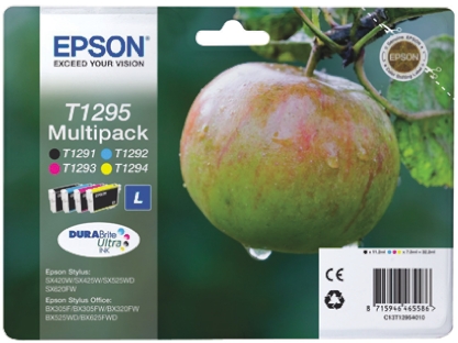 Epson T1295 Black, Cyan, Magenta, Yellow Ink Cartridge