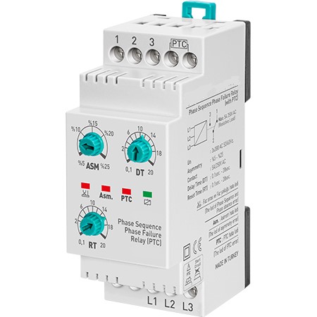 RS PRO Phase Monitoring Relay, Three Phase, 380V ac, DIN Rail