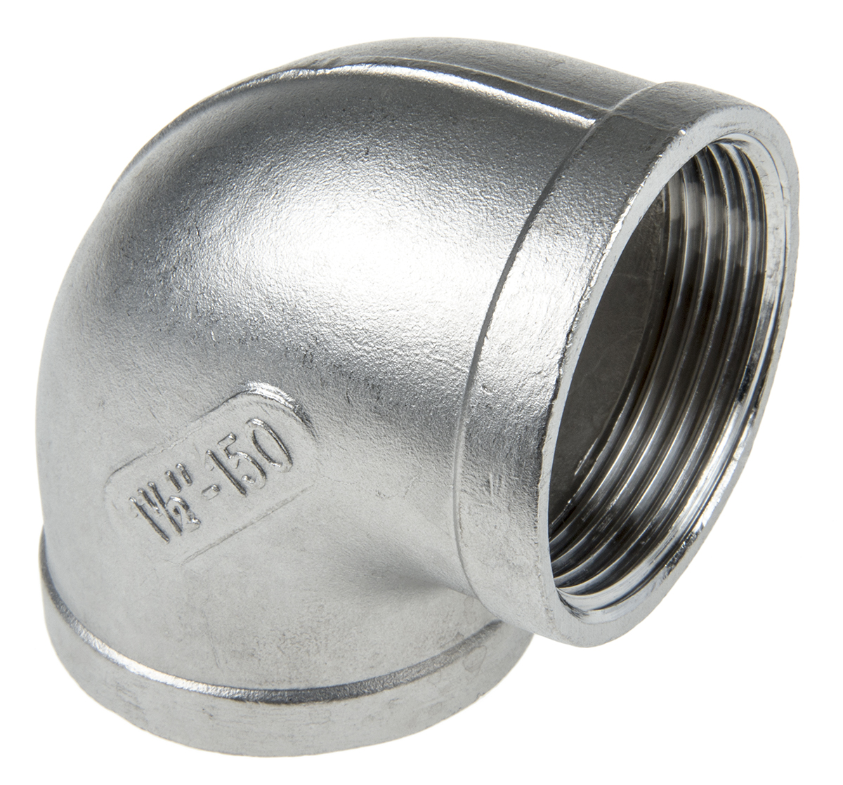 RS PRO Stainless Steel Pipe Fitting, 90° Circular Elbow, Female G 1-1/2in x Female G 1-1/2in