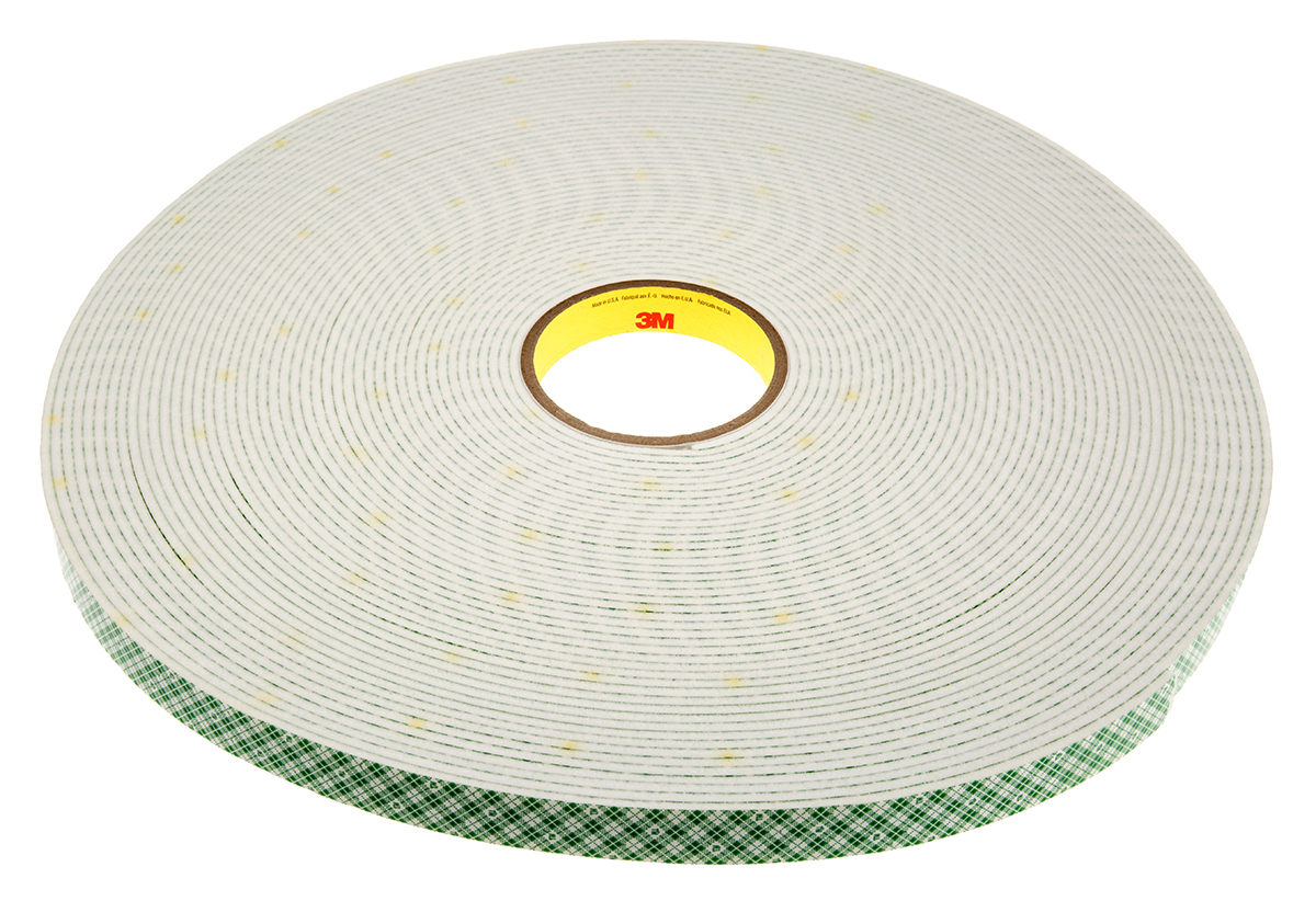 3M SCOTCH 4008, 4008 White Foam Tape, 19.0mm x 33.0m, 3.20mm Thick