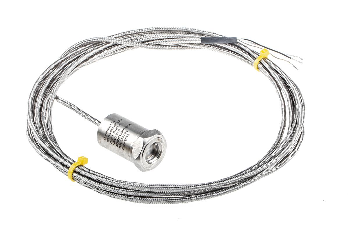 Monitran Vibration Sensor, 20 mA Max, 32V Max, -25°C → +90°C