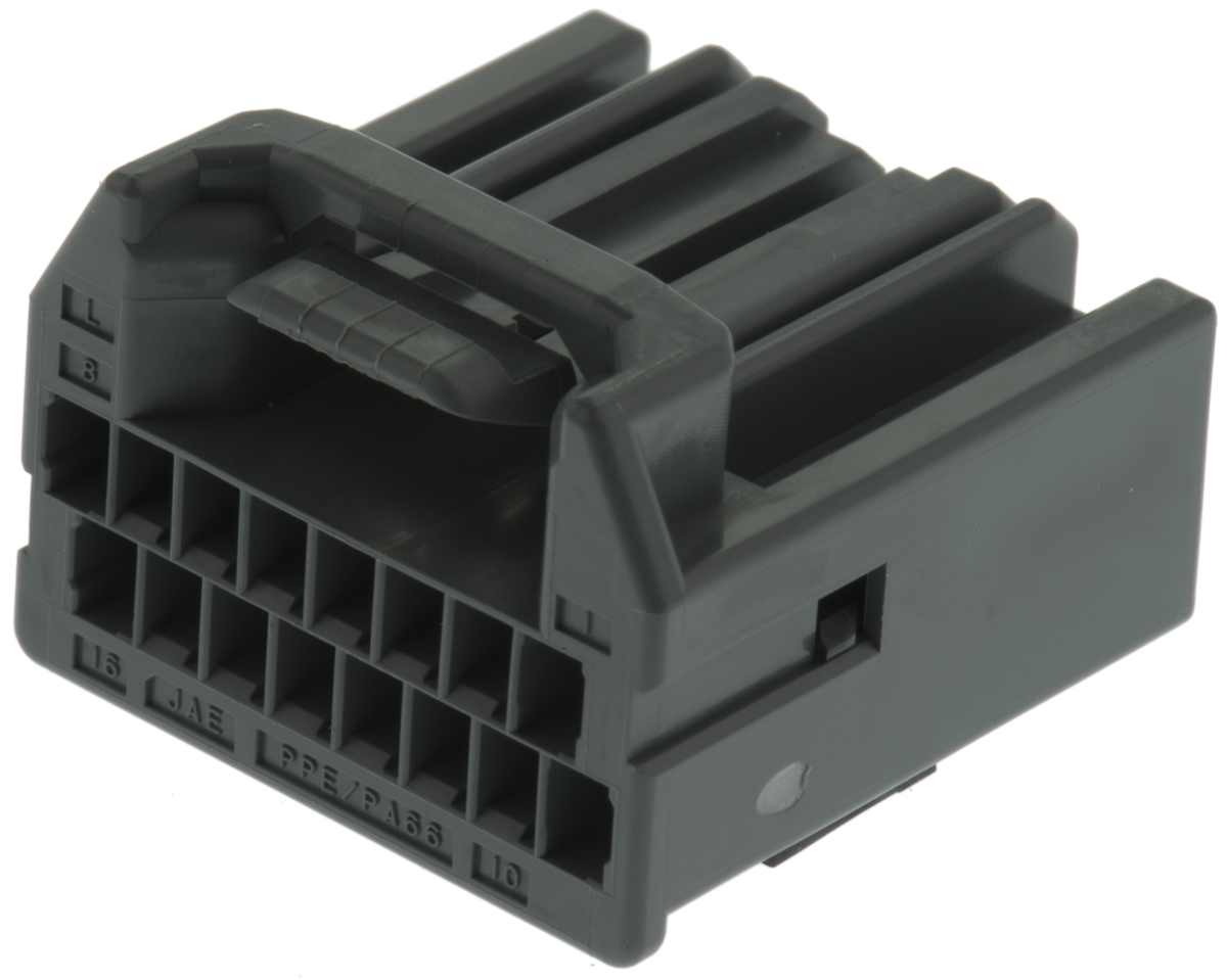 JAE, MX34 Automotive Connector Socket Grey Cable Mount 16 Way MX34016SF1