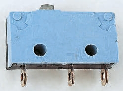Crouzet Plunger Micro Switch, Solder Terminal, 100 mA @ 250 V ac, SP-CO