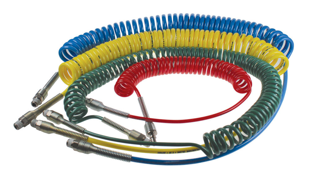Legris 4m, Polyurethane Recoil Hose, with R 3/8 connector