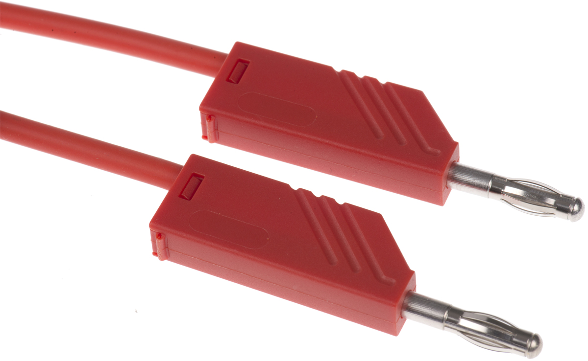 Hirschmann Test & Measurement, 16A, 60V dc, Red, 2m Lead Length