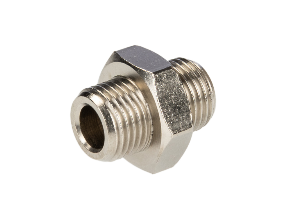 RS PRO Brass Pipe Fitting, Straight Threaded Nipple, Male BSPP 1/8in to Male BSPP 1/8in