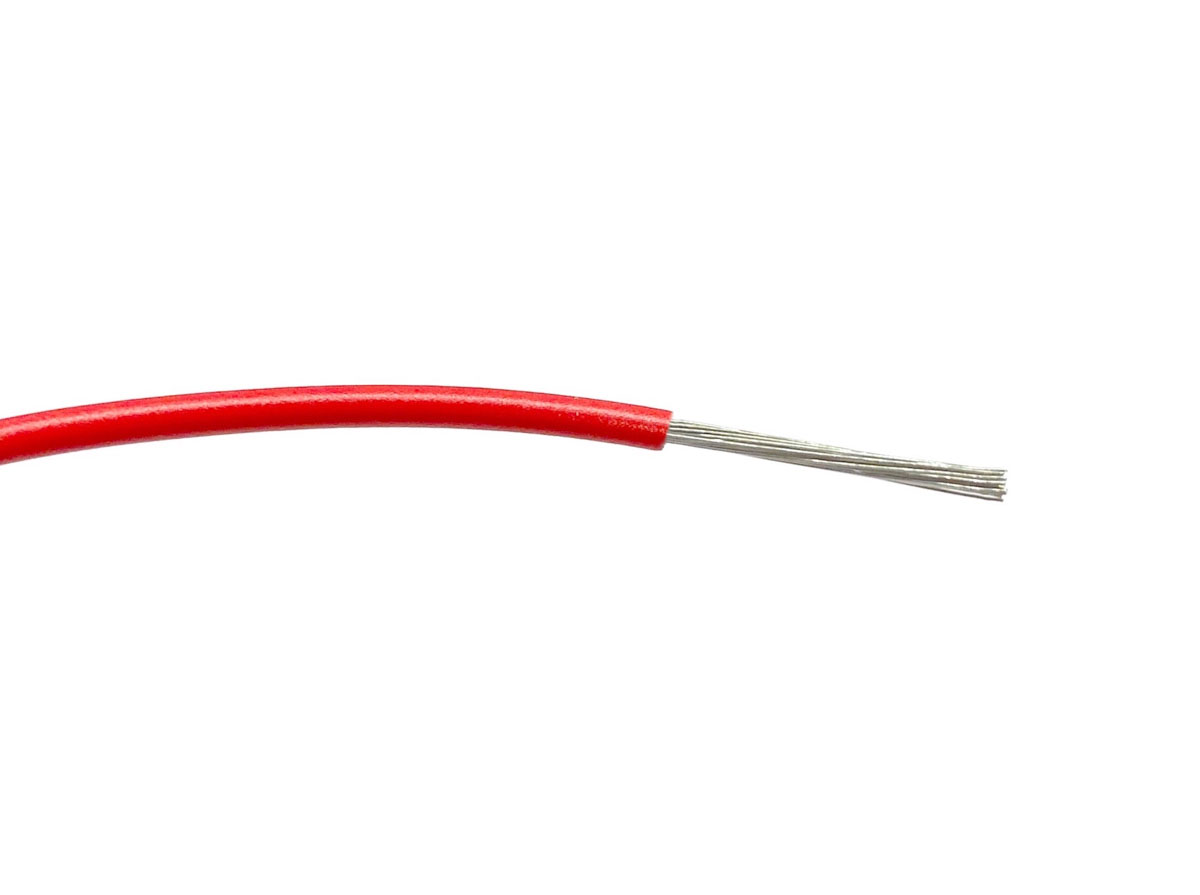 RS PRO Red 0.75mm² Hook Up Wire, 32/0.2 mm, 100m, PVC Insulation