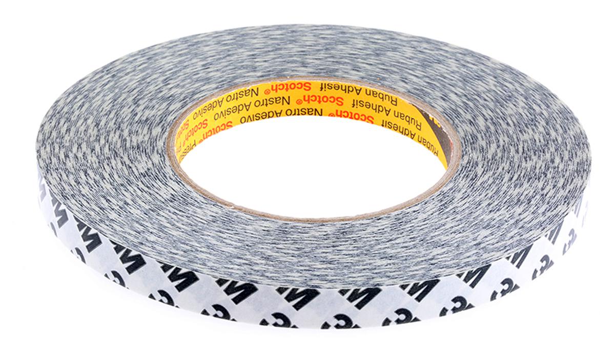 3M 9086 Translucent Double Sided Paper Tape, 0.19mm Thick, 16 N/cm, Paper Backing, 12mm x 50m