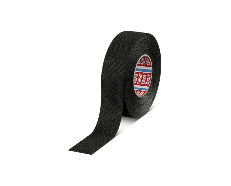 Tesa 51608 Black PET Fibre Electrical Tape, 9mm x 25m