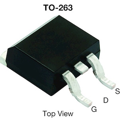 Vishay SUM50010EL Type N-Channel Single MOSFETs, 150 A, 60 V Enhancement, 3-Pin PowerPAK