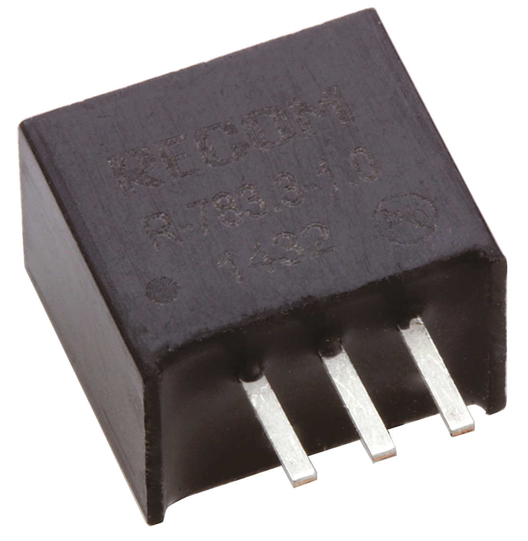 Recom Switching Regulator, Through Hole, 3.3V dc Output Voltage, 4.75 → 18V dc Input Voltage, 1A Output Current,