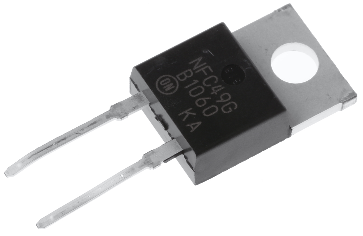 onsemi 60 V 10 A Diode Schottky 2-Pin TO-220 MBR1060G