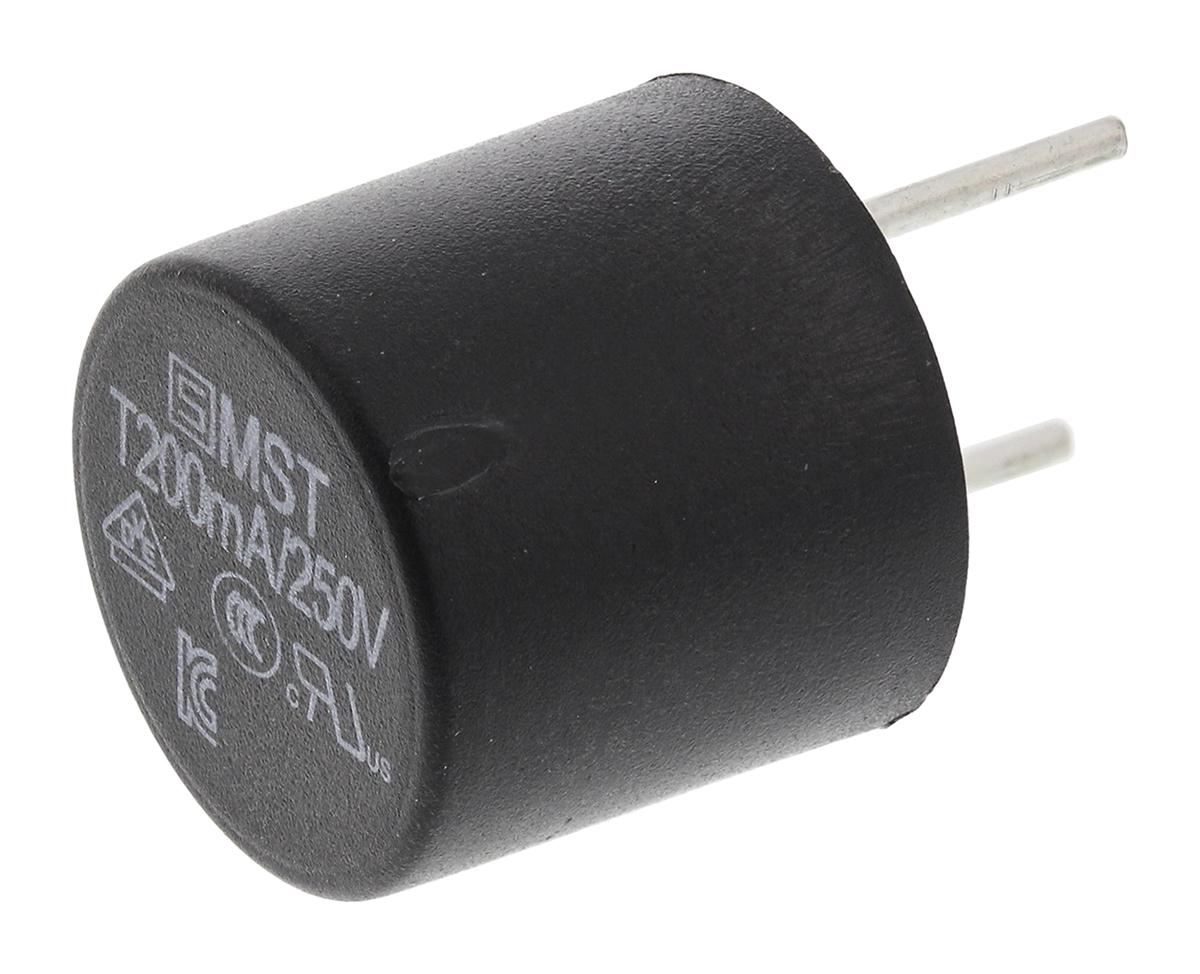 Schurter PC Board Non Resettable Fuse, Radial 200mA, 250V ac