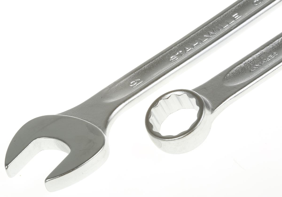 STAHLWILLE 10-Piece Spanner Set, 8 → 19 mm, Alloy Steel