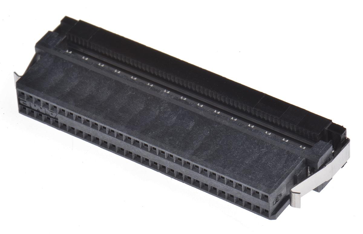 TE Connectivity 60-Way IDC Connector Socket, 2-Row