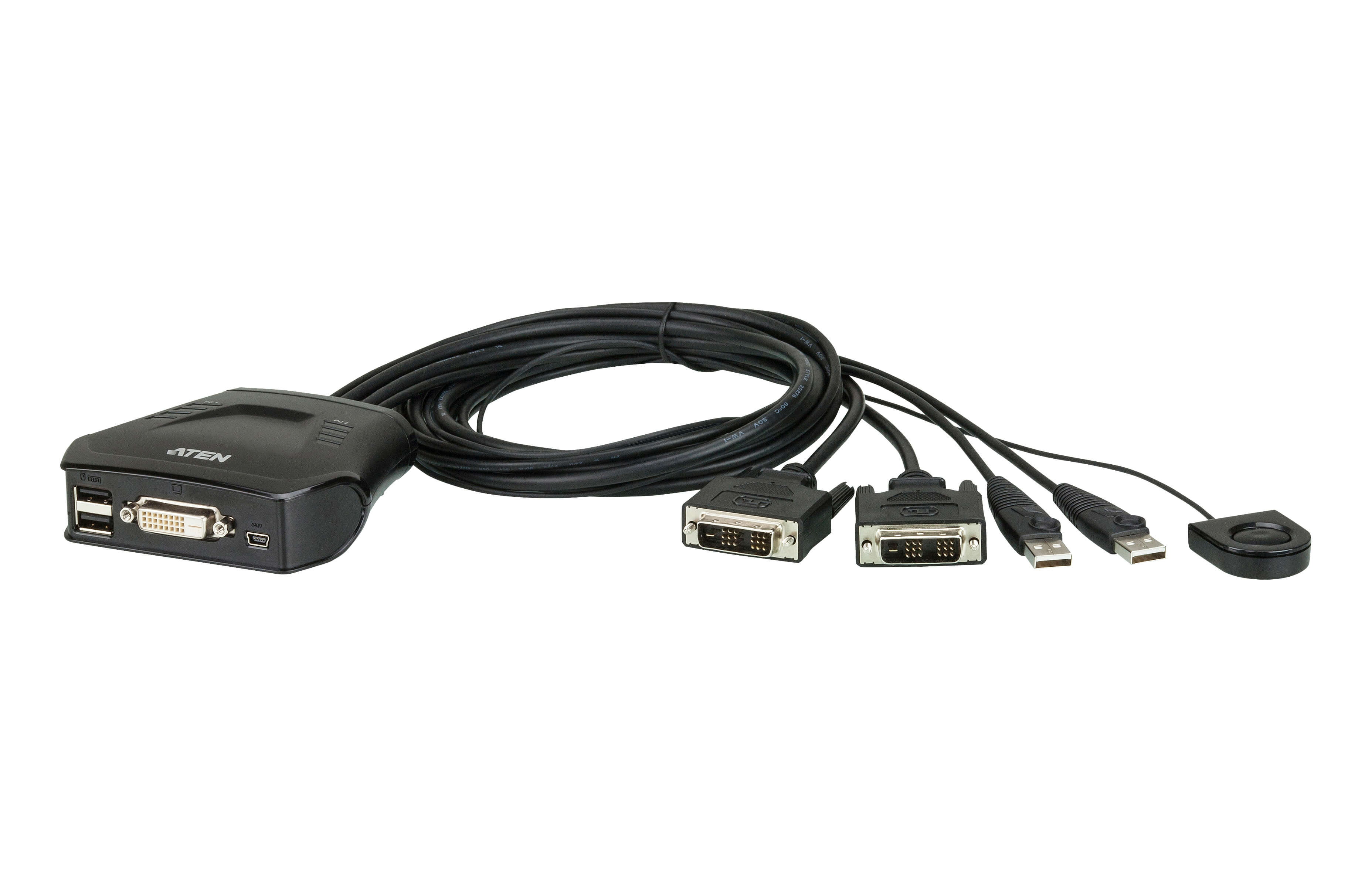 Aten 2 Port USB DVI KVM Switch, 1920 x 1200 Maximum Resolution