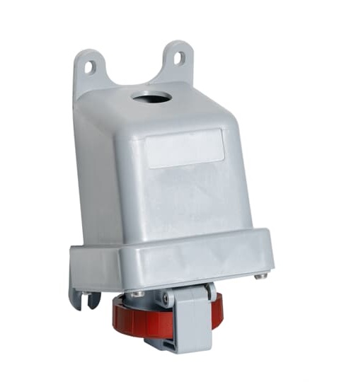Amphenol Industrial, 2CMA1 IP67, IP69 Red Wall Mount 3P+E Industrial Power Socket, Rated At 16A, 415 V