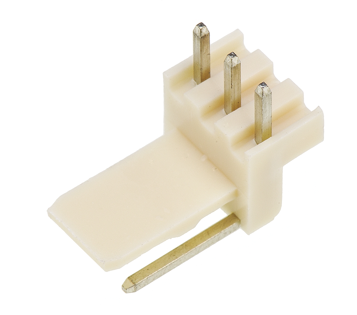 Molex Mini-Latch Series Right Angle Through Hole Pin Header, 3 Contact(s), 2.5 mm Pitch, 1 Row, Unshrouded