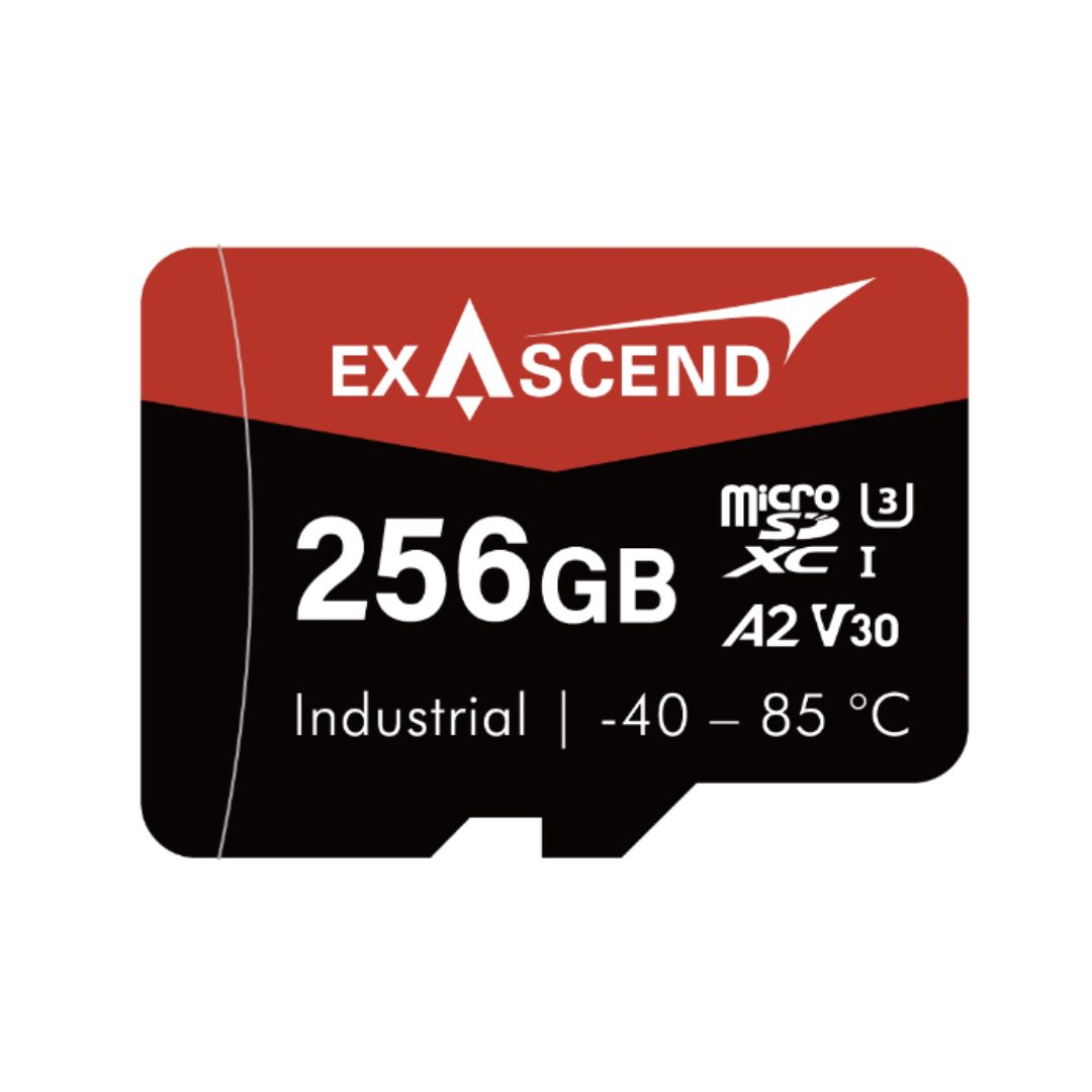 Exascend 256 GB Industrial MicroSDXC Micro SD Card, A2, Class 10, UHS-1 (U3), V30