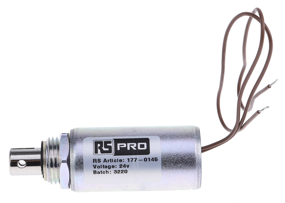 RS PRO Linear Solenoid, 24 V dc