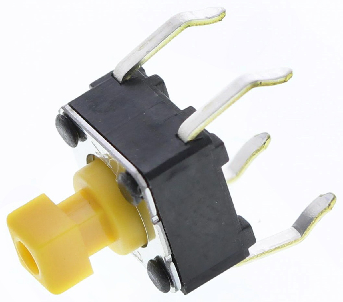 Omron Yellow Plunger Tactile Switch, SPST 50 mA @ 24 V dc 3mm Through Hole