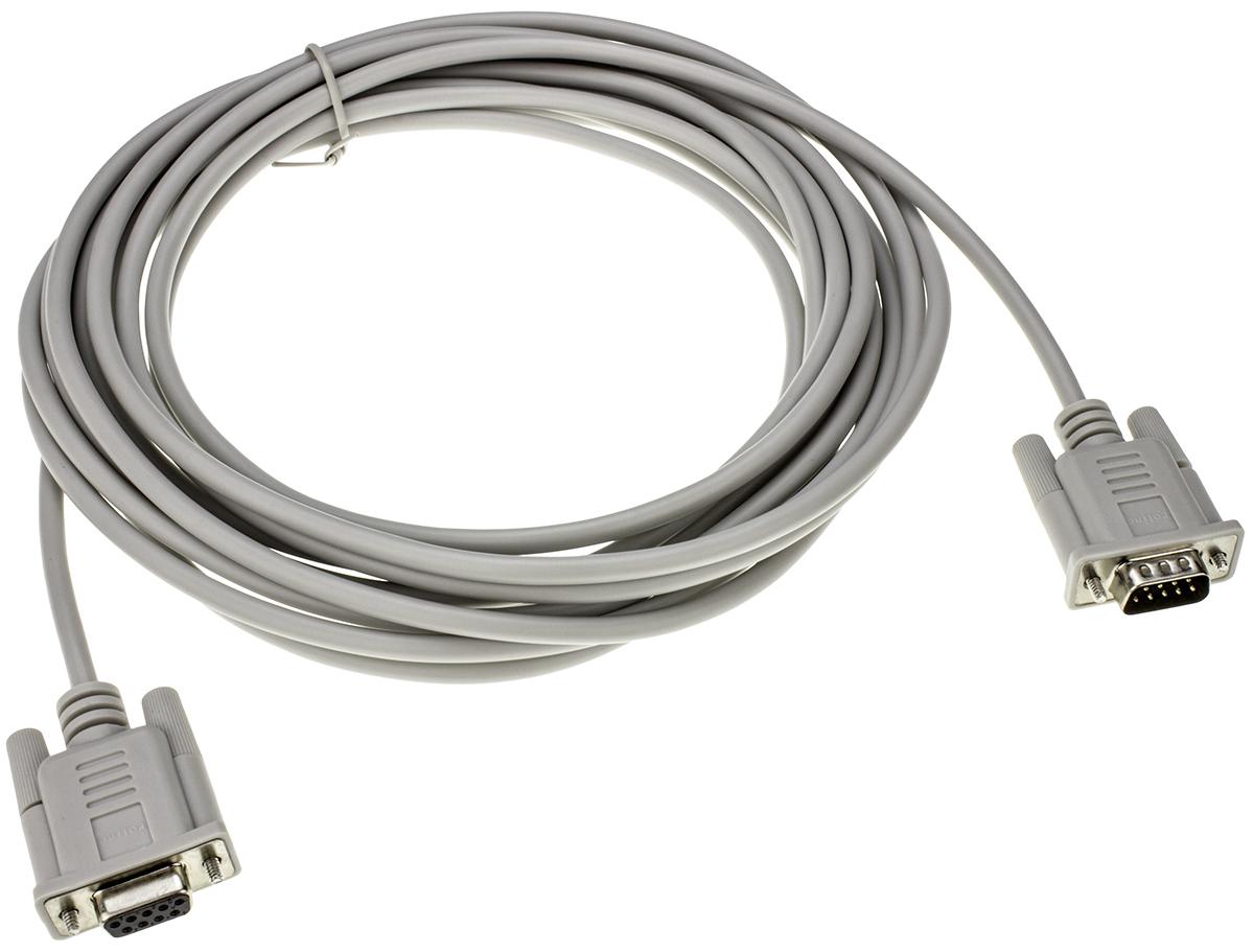 Roline Male 9 Pin D-sub to Female 9 Pin D-sub Serial Cable, 6m