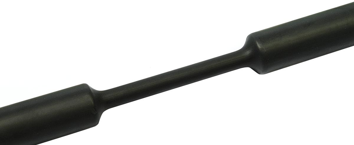 HellermannTyton Heat Shrink Tubing, Black 6mm Sleeve Dia. x 30m Length 3:1 Ratio, TF31 Series