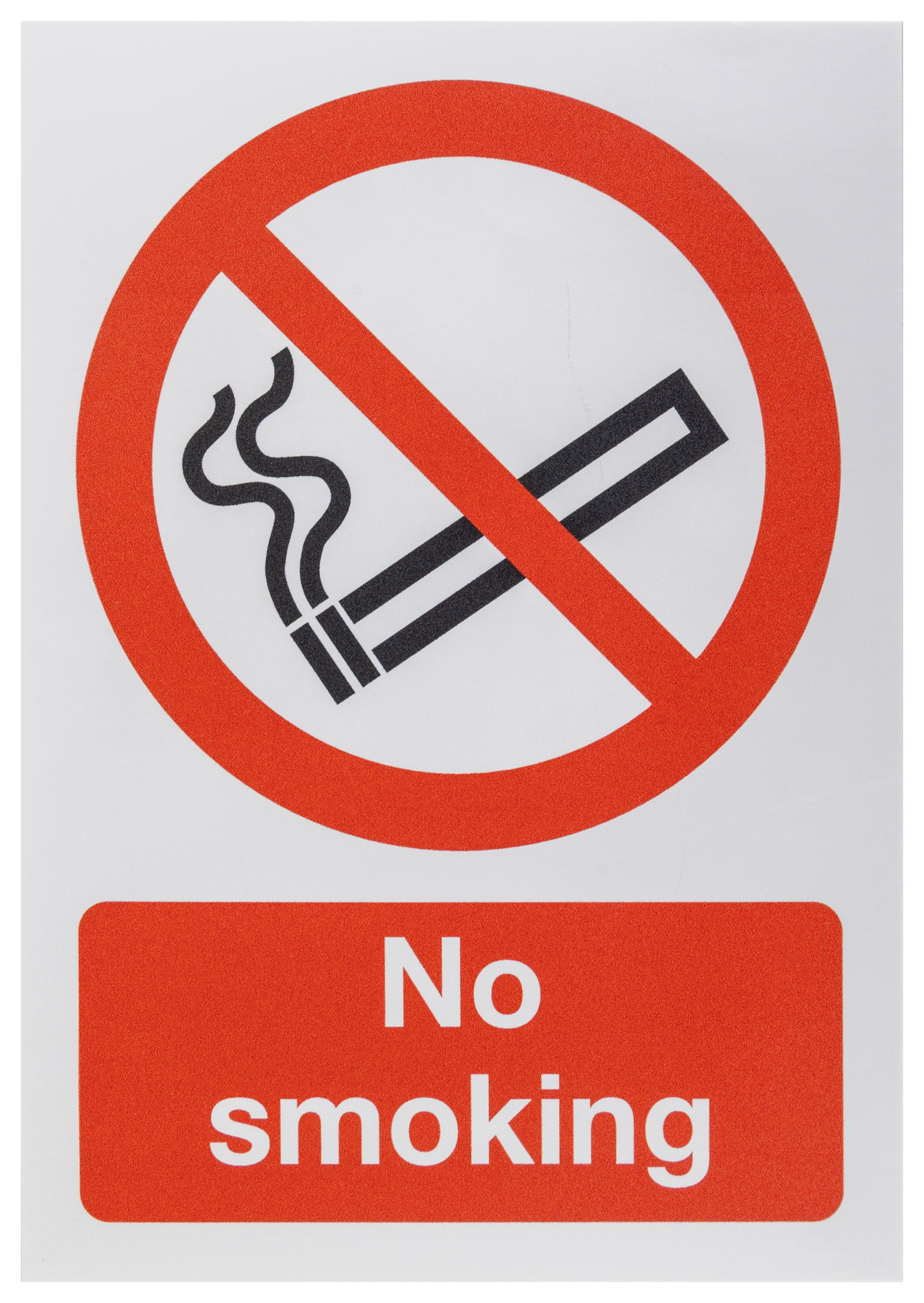 Vinyl Polyester No Smoking Prohibition Sign, No Smoking, English