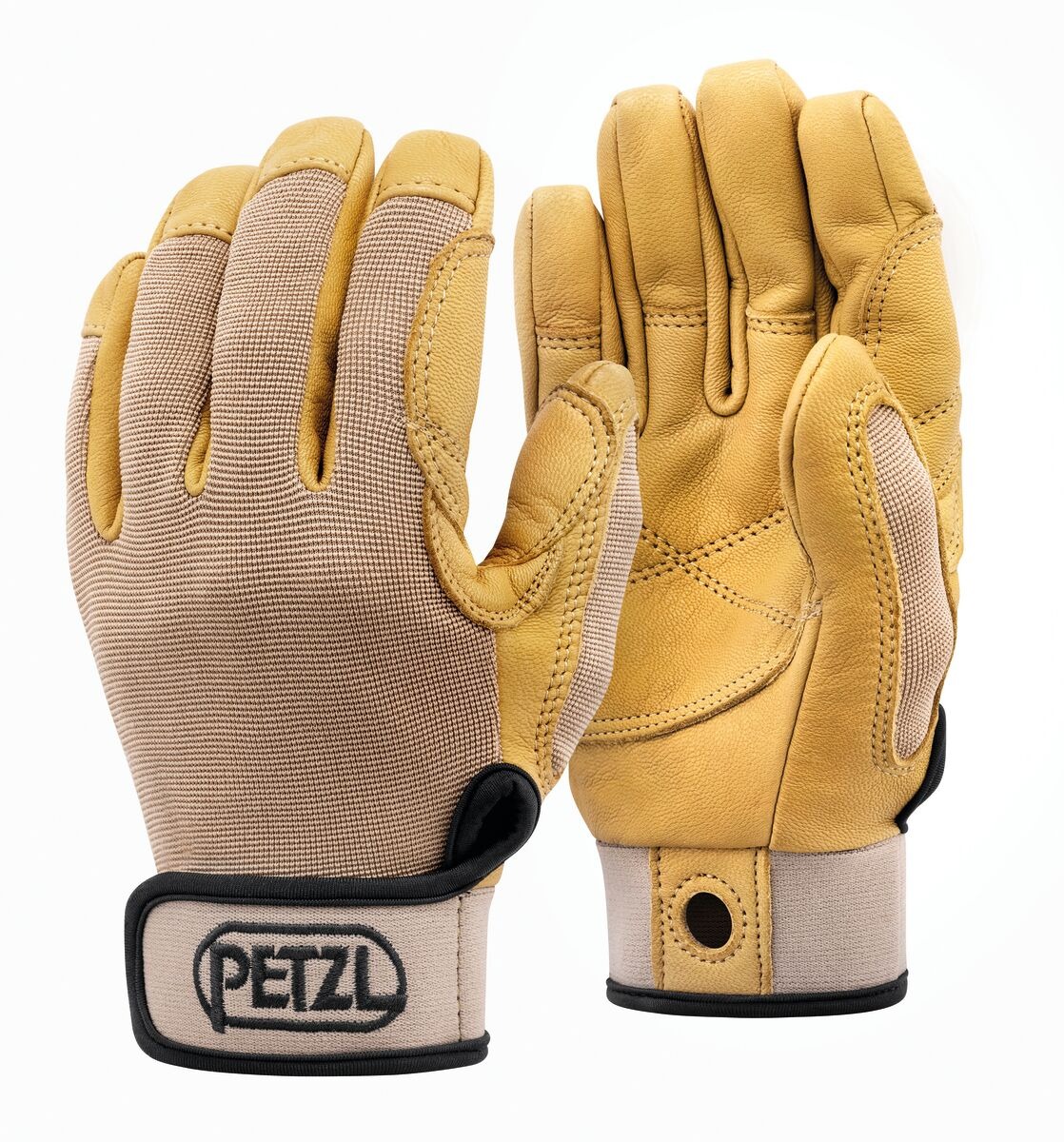 Petzl Beige Work Gloves Abrasion Resistant