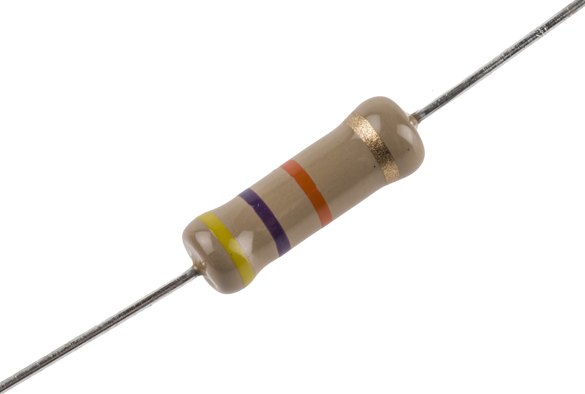 TE Connectivity 47kΩ Carbon Film Resistor 2W ±5% CFR200J47K