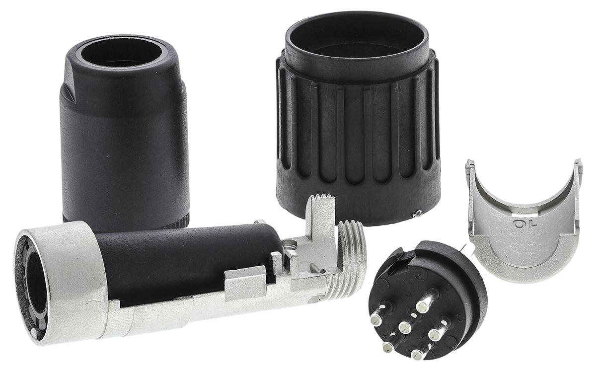 Amphenol Industrial, C 091 B 6 Pole M16 Din Plug, 5A, 300 V ac, Male, Cable Mount