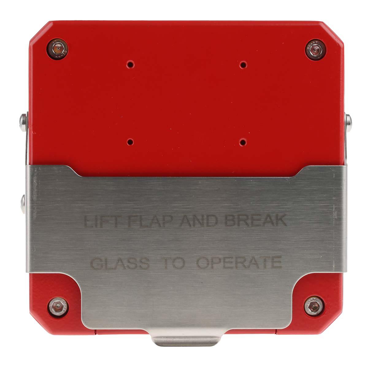 Moflash CP135 Series Red Break Glass Call Point, Break Glass Operated, Indoor/Outdoor Use, Resettable, Mains-Powered