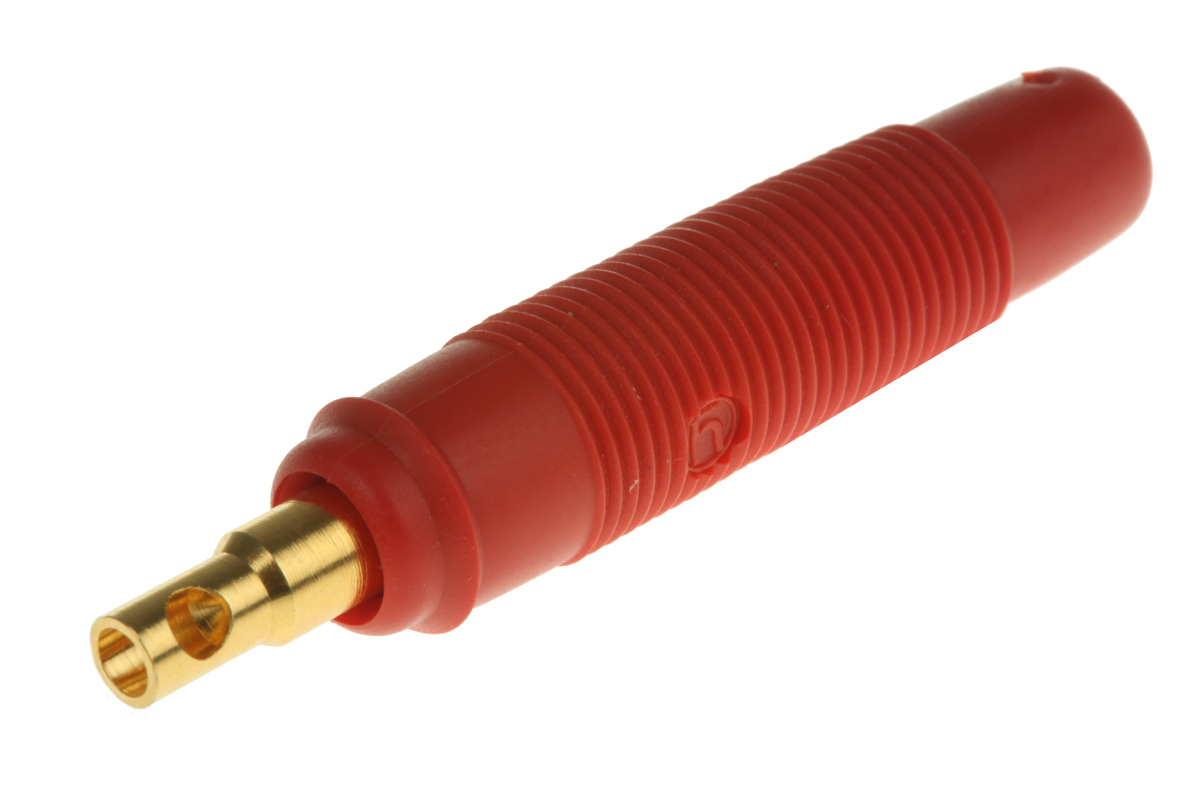 Hirschmann Test & Measurement Red Female Banana Socket, 4 mm Connector, Solder Termination, 16A, 30 V ac, 60V dc, Gold