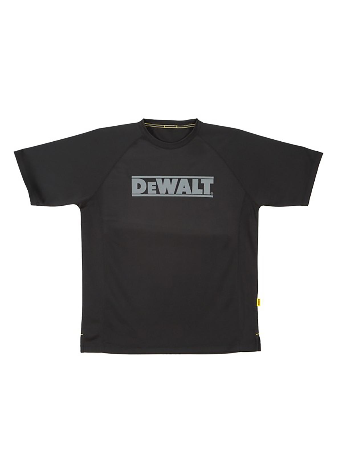 DeWALT Black Polyester Short Sleeve T-Shirt, UK- XXL