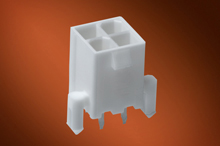 Molex Mini-Fit Jr Series Straight Through Hole PCB Header, 4 Contact(s), 4.2 mm Pitch, 2 Row, Shrouded