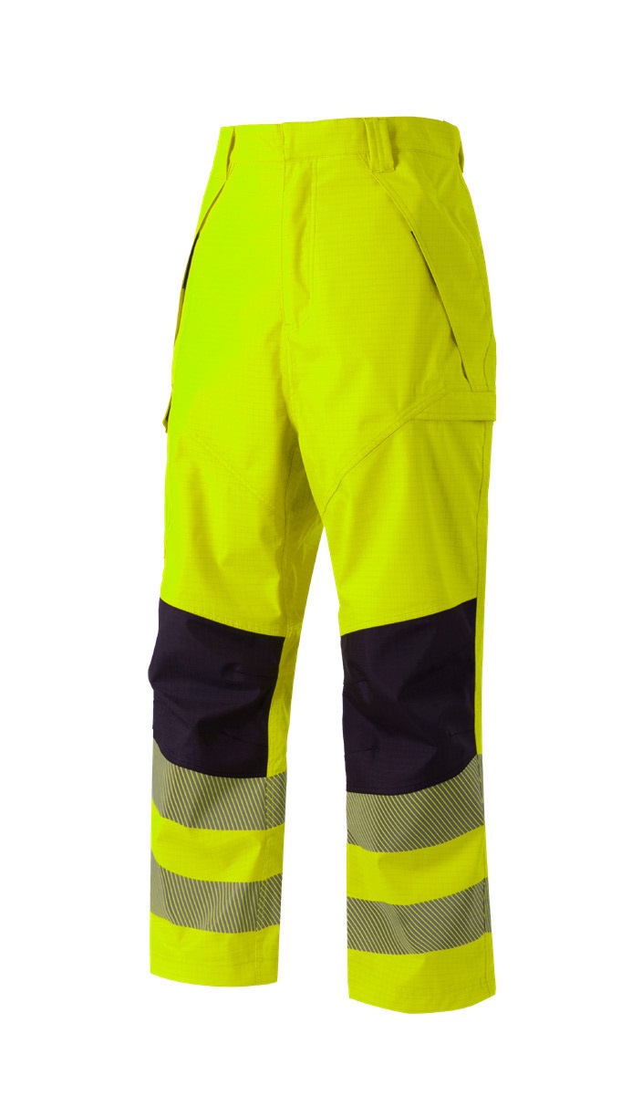 CODUPAL Ares Navy, Yellow Hi Vis Trouser Fire Retardant L L