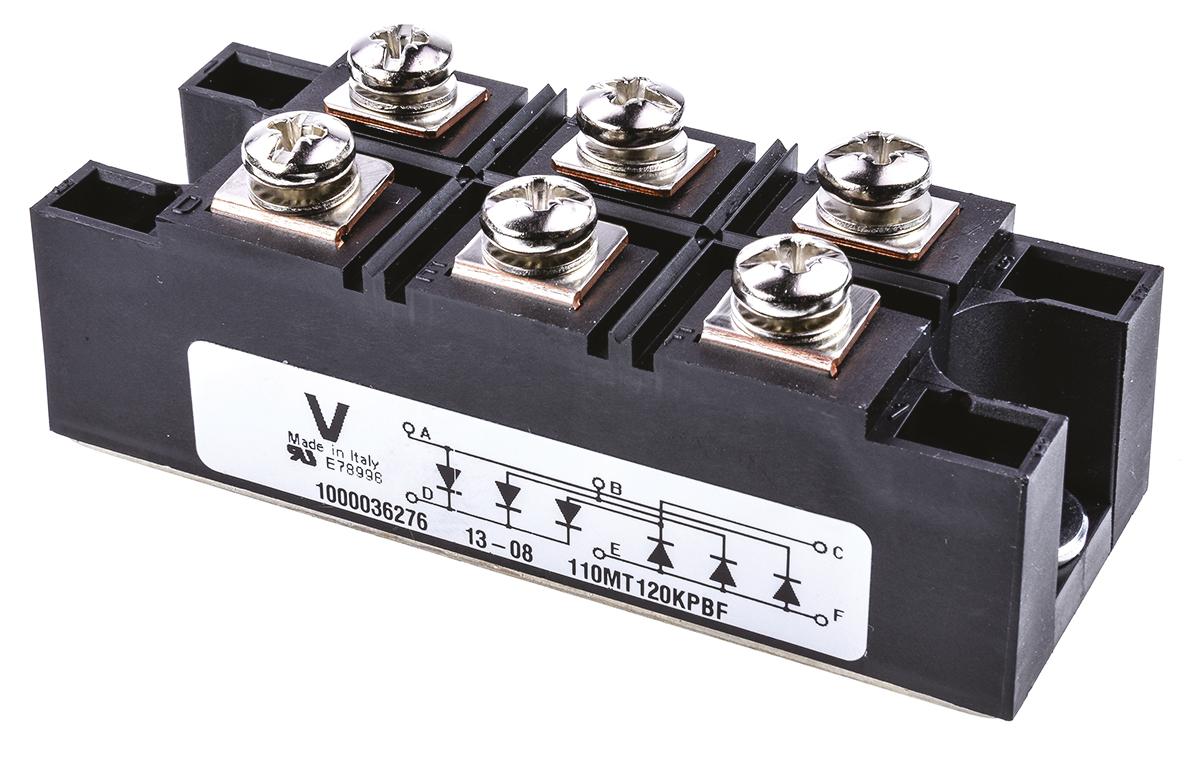 Vishay Bridge Rectifier Module, 150A, 1200V, 3-phase, 6-Pin