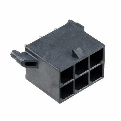 Molex 76829 Series Vertical PCB Header, 6 Contact(s), 5.7 mm Pitch, 2 Row, Shrouded