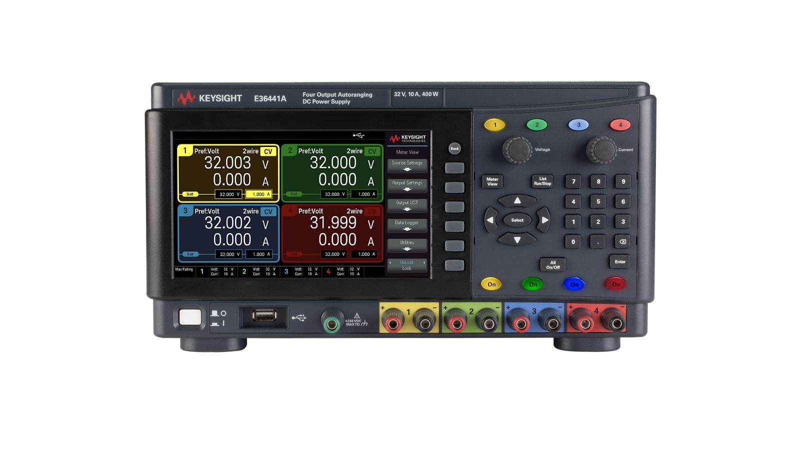 Keysight Technologies E3640 Series Analogue, Digital Bench Power Supply, 32V, 10A, 4-Output, 400W - UKAS Calibrated