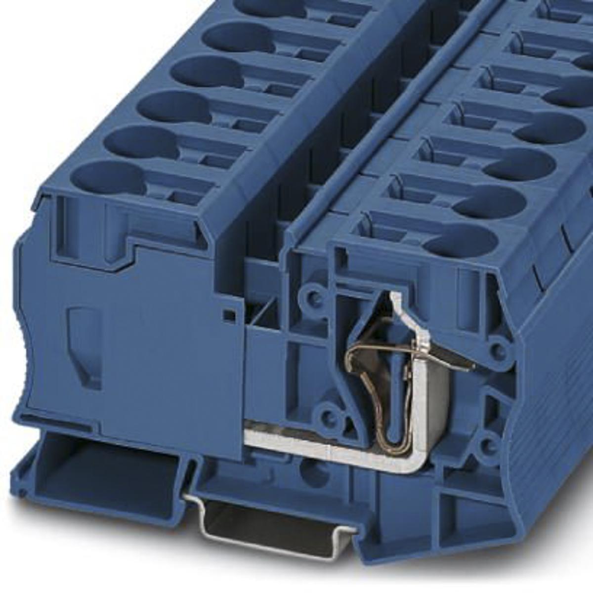 Phoenix Contact ST 35 BU Series Blue Feed Through Terminal Block, 2.5 → 35mm², Single-Level, Spring Clamp