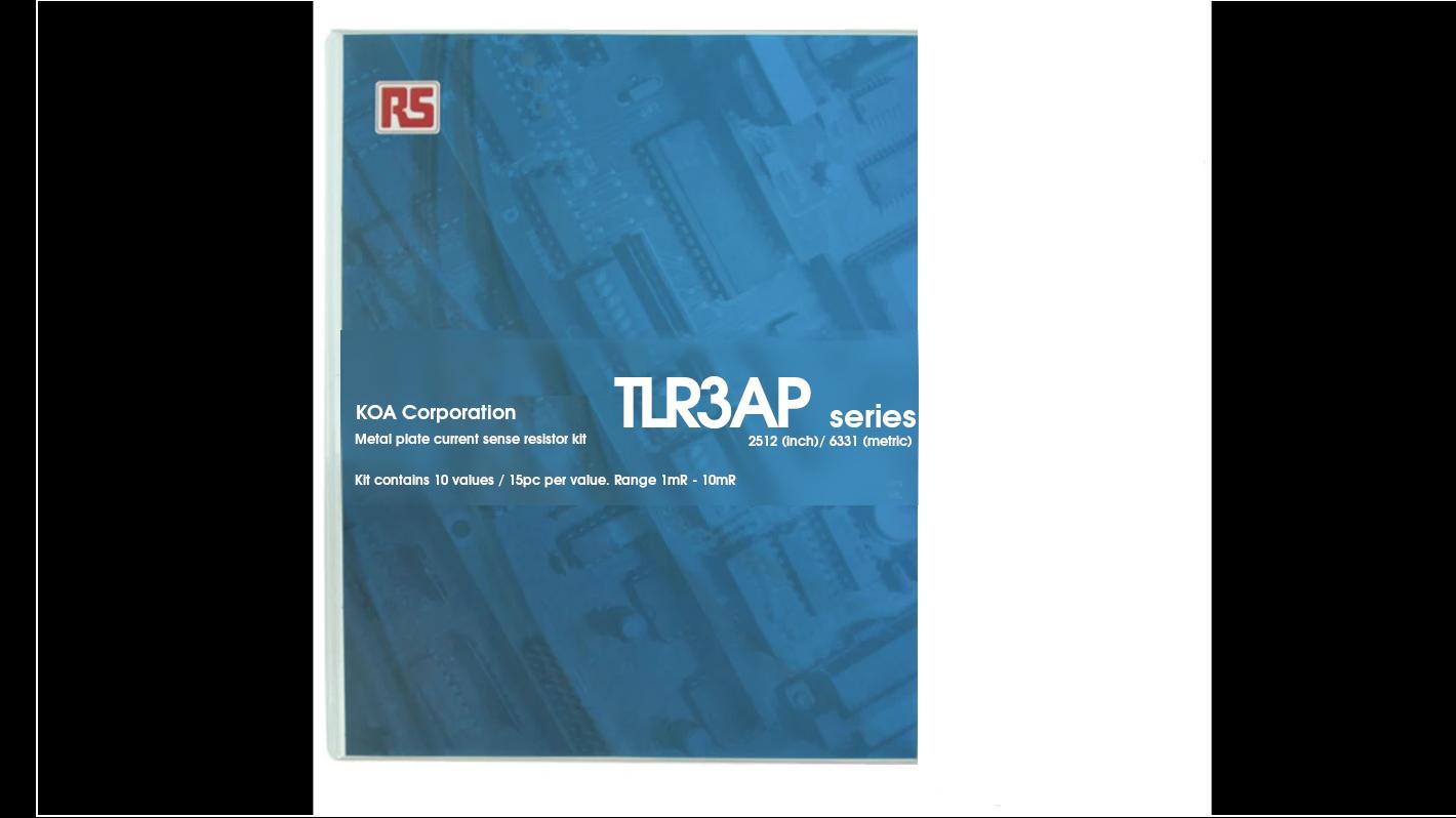 KOA, TLR Current Sensing, SMT 10 Resistor Kit, with 150 pieces, 1mΩ