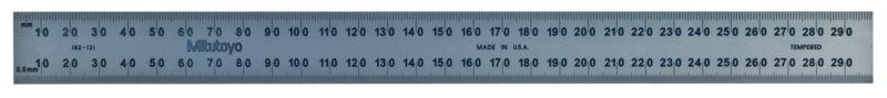 Mitutoyo 300mm Steel Metric Ruler, With UKAS Calibration