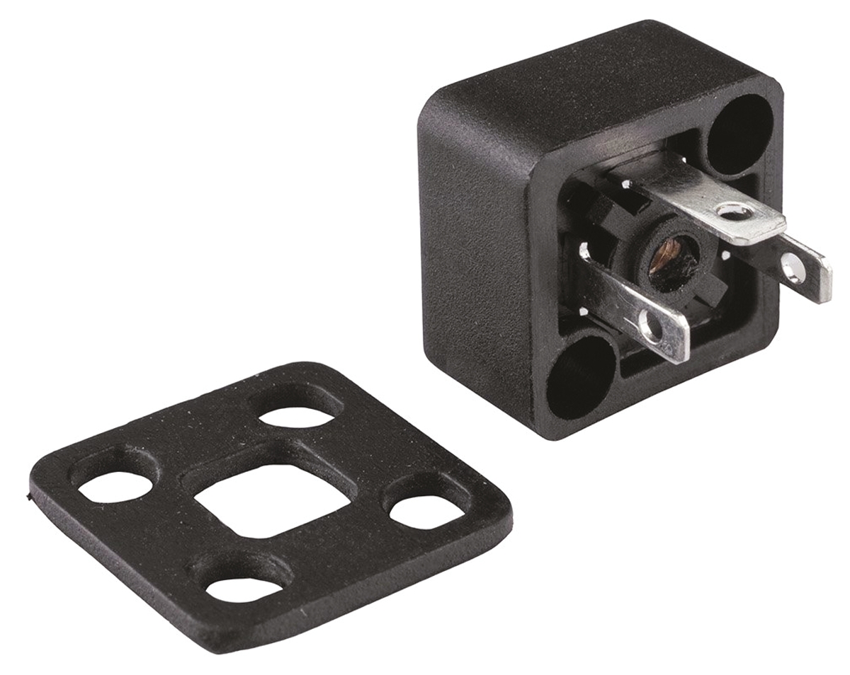 RS PRO 2P+E DIN 43650, Male Solenoid Valve Connector, 250 V ac Voltage